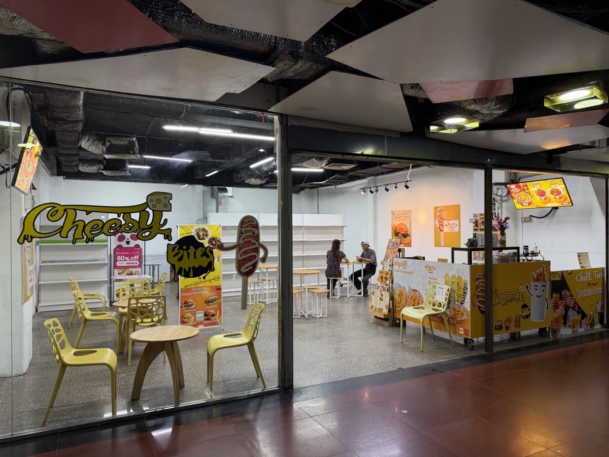Cheesy Bites main outlet at Taw Win Center, Yangon